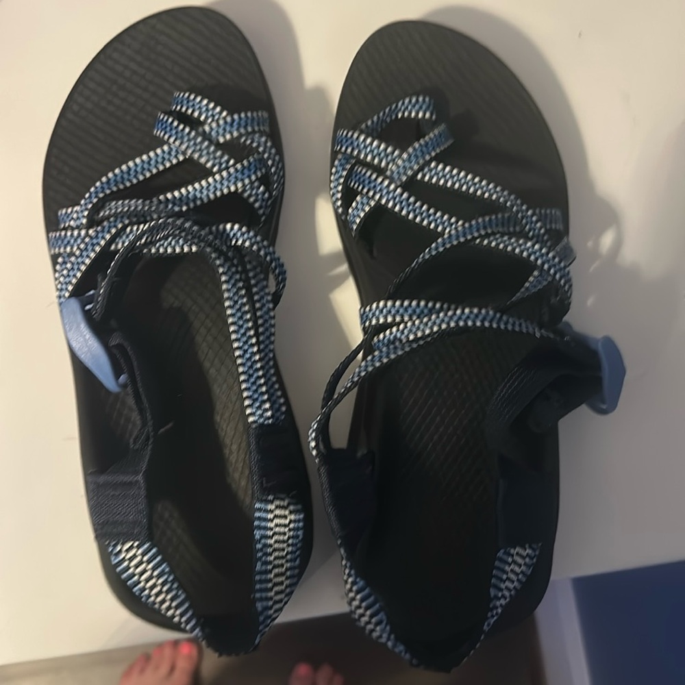 Chaco ZX2 Blue/Black Toe Loop Strap Sport Sandals Women’s 8 (4E54)